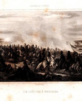 Гравюра «Les lanciers à Waterloo (Уланы в битве при Ватерлоо)»