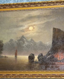 Картина «Морской залив в лунную ночь»