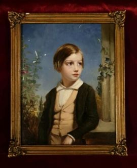 Портрет мальчика в саду