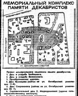 О создании историко-мемориального комплекса «Декабристы в Иркутске»
