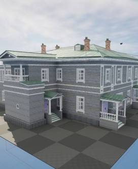 Презентация 3D визуализации строительных этапов Дома-музея С.Г. Волконского в Иркутске